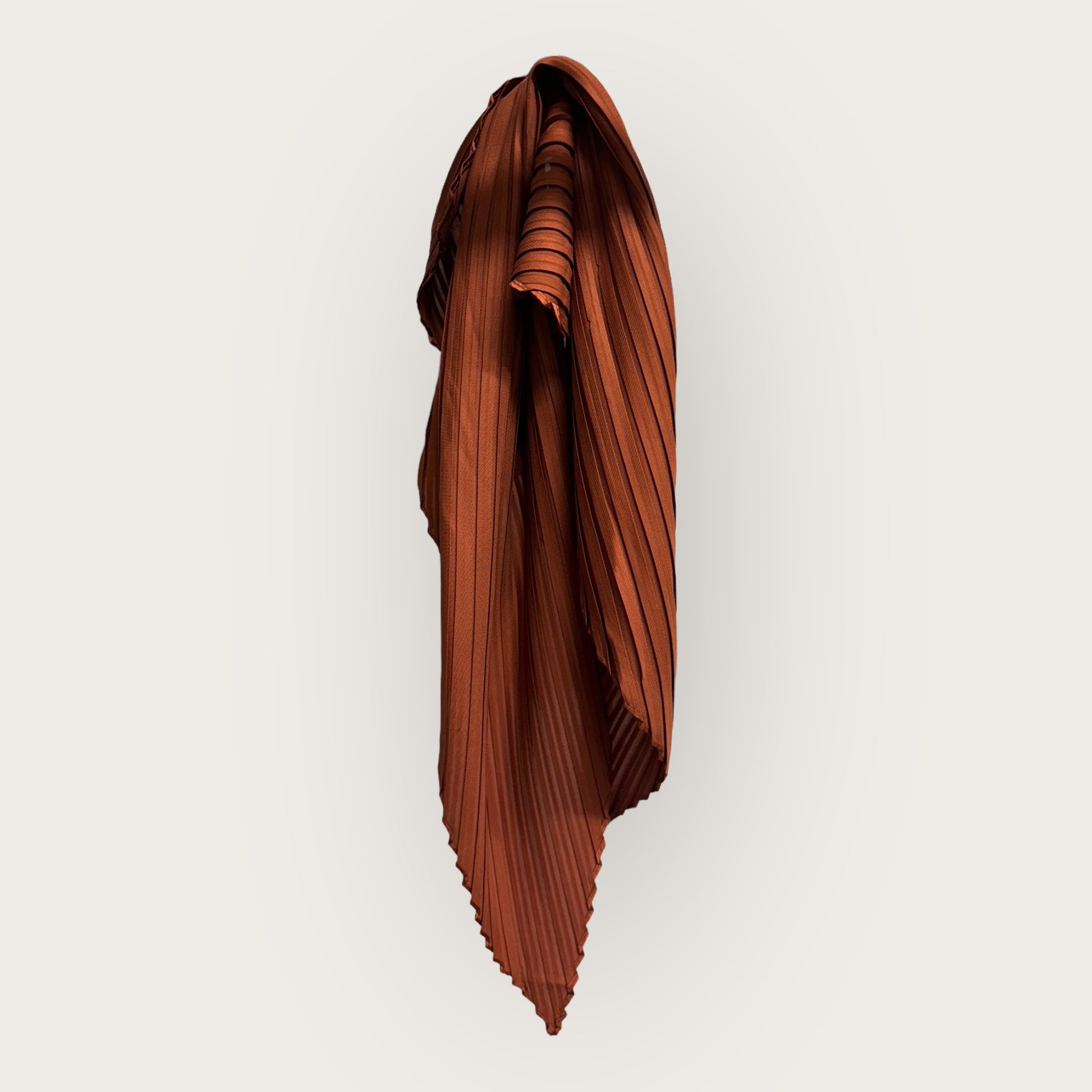 Foulard plissé ocre rouge - Sac Kado