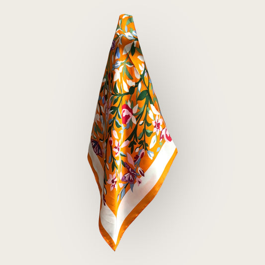 Foulard fleur & papillons - Sac Kado