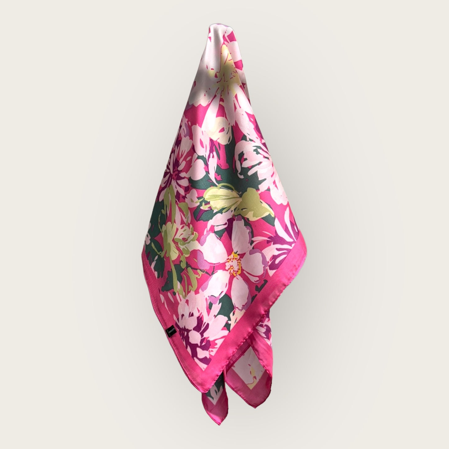 Foulard fleuri rose - Sac Kado