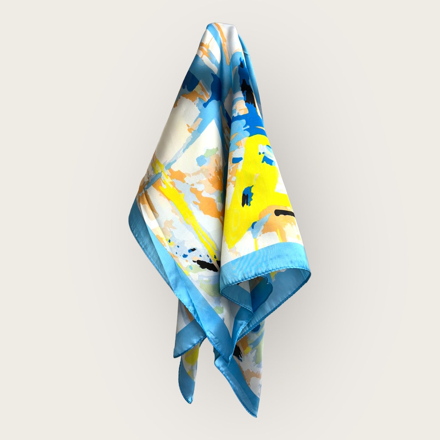 Foulard abstrait bleu - Sac Kado