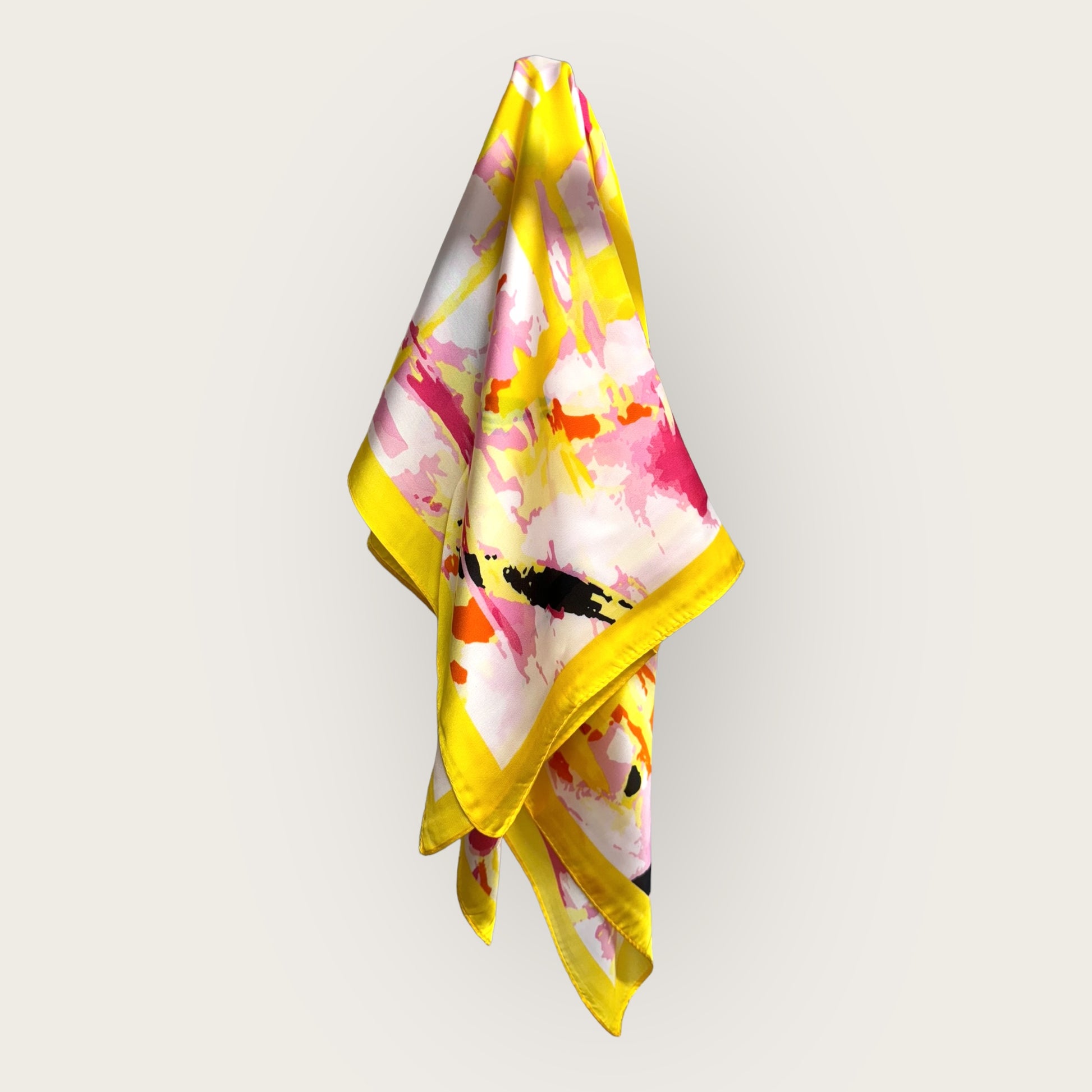 Foulard abstrait jaune - Sac Kado